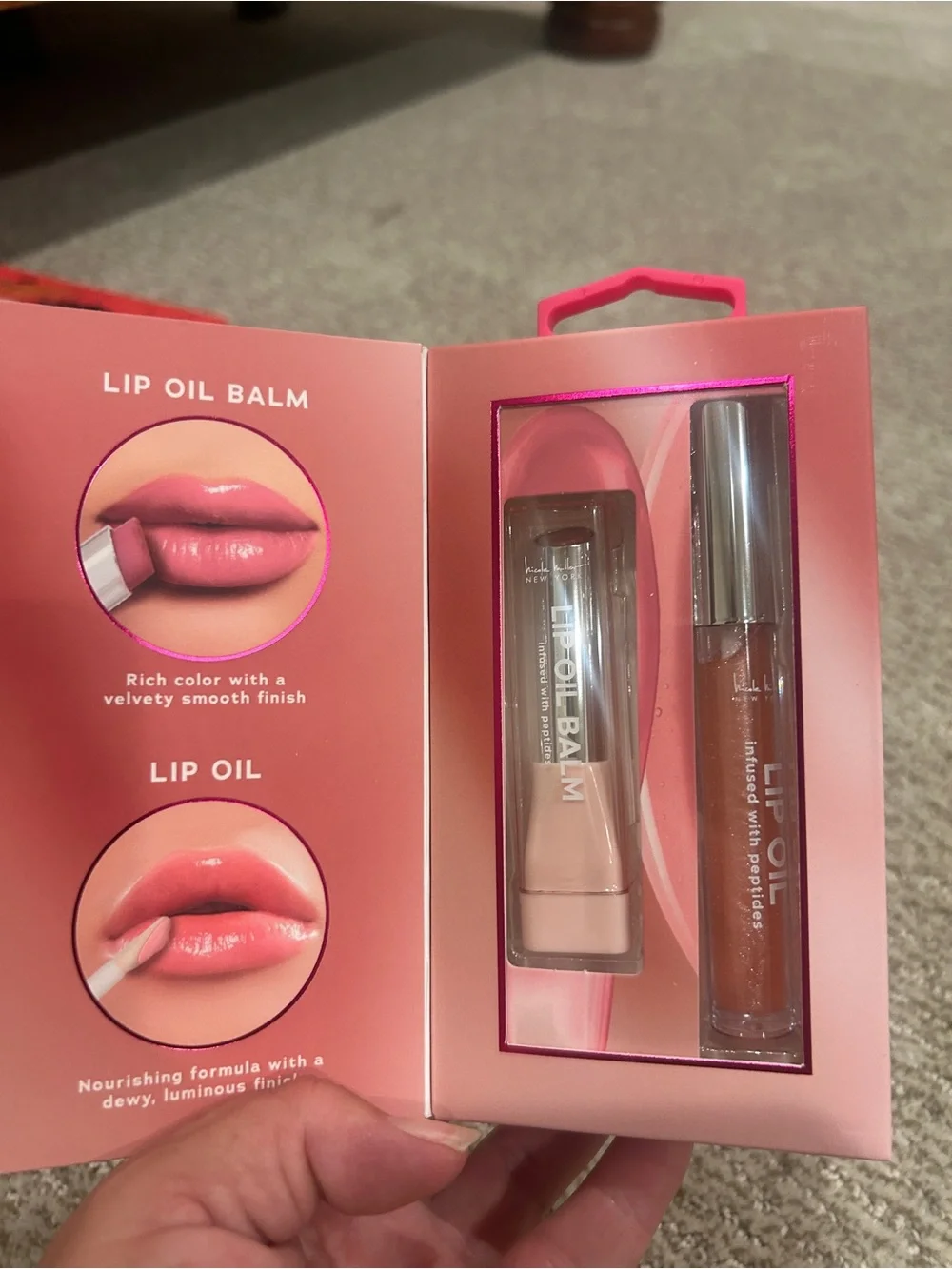 Nicole Miller Lip Oil Duo - Pink Tones